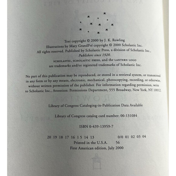 Harry Potter and the Goblet of Fire by J.K. Rowling Vintage 2000 First Edition - Picture 5 of 9